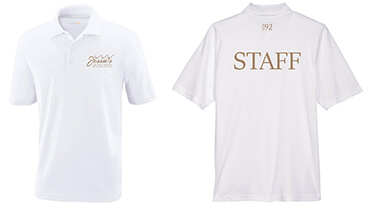 Staff Polo Shirts embroidery & screen printing