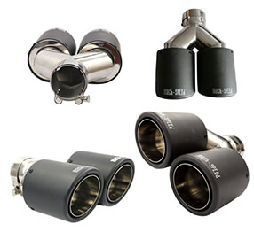 An example of product photography exhaust tips