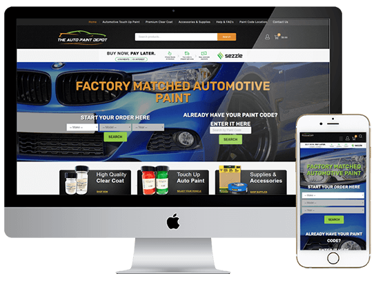 A responsive web design example the Auto Paint Depot Website by Apple Orange Marketing