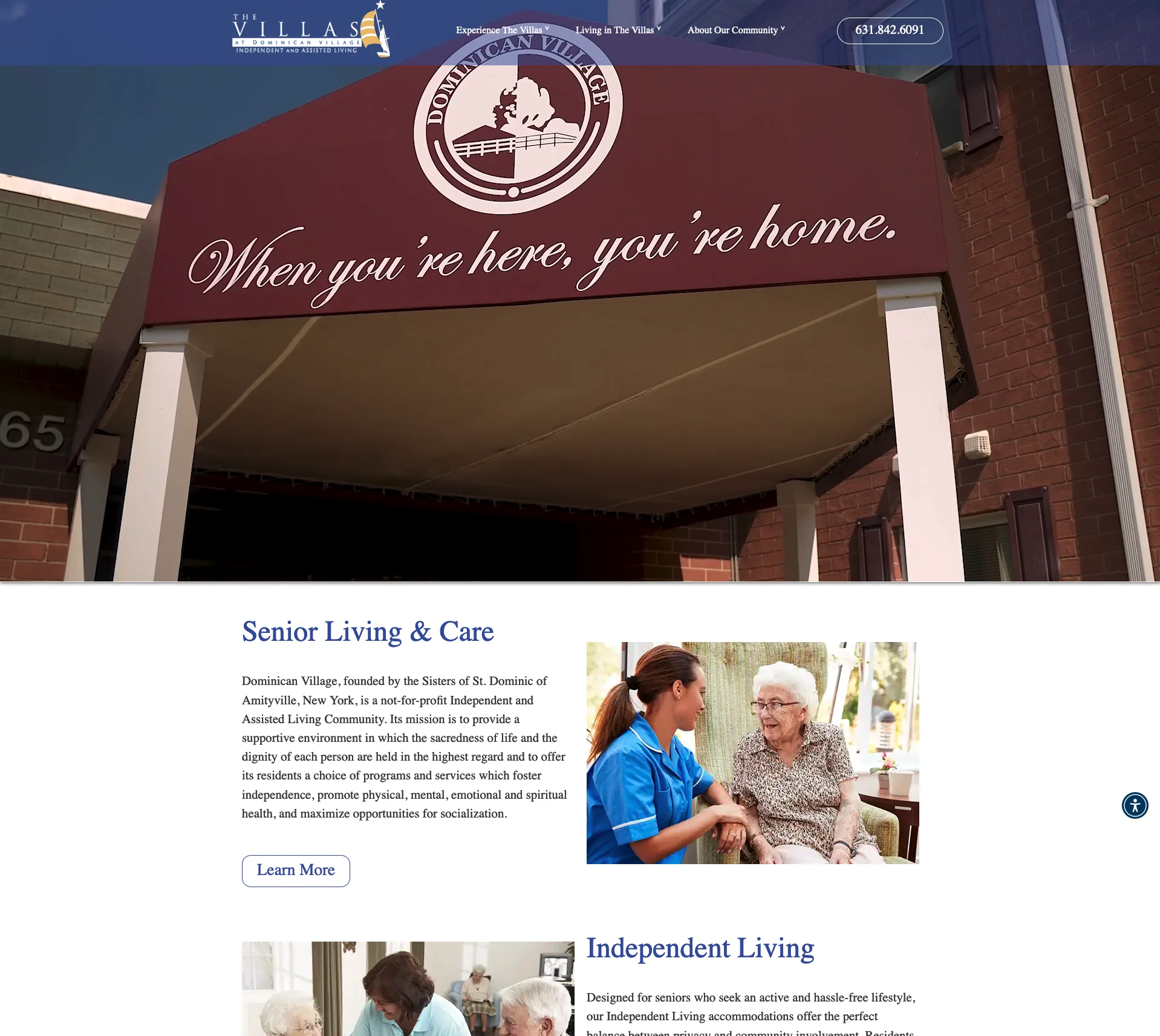 View of the Dominican Village Website